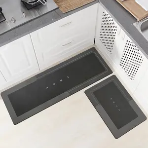 2-Piece Rubber Quick-Dry Bath Mat Set, Super Absorbent Non-Slip 2.5mm Thick Bathroom Rug for Kitchen, Shower