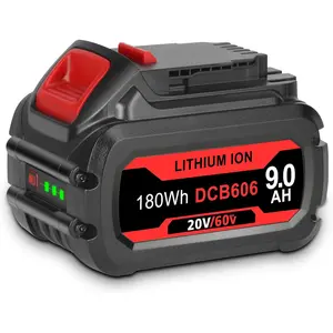 JYJZPB 9.0Ah 20V/60V DCB606 Battery for De Walt 60V MAX Battery DCB609 DCB606-2 DCB609Y DCB612 DCB204 DCB206 Cordless Power Tools
