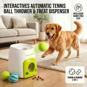 Pet Tennis Ball Launcher Non-electric Toy, Automatic Ball Launcher Pet Dog Toy for 1 Ball, Pet Food Reward Machine for Small and Medium Size Dog Trainin