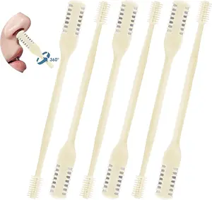 5Pcs Manual Nose Hair Trimmer, 2026 Upgraded Nasal Hair Cutter, 360° Rotating Double-Sided Blade Nostril Hair Remover, Portable Travel Home Daily Use Essentials with Ear Pick for Men & Women