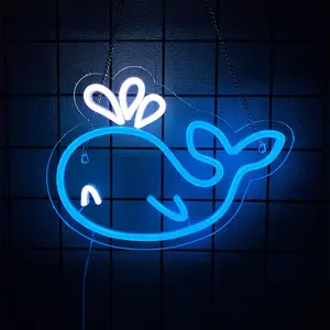 Dolphin Neon Sign,  Dolphin Neon Light USB Powered Night Light for Kids, Living Room, Office, Bar, Restaurant, Christmas, Festival, Party
