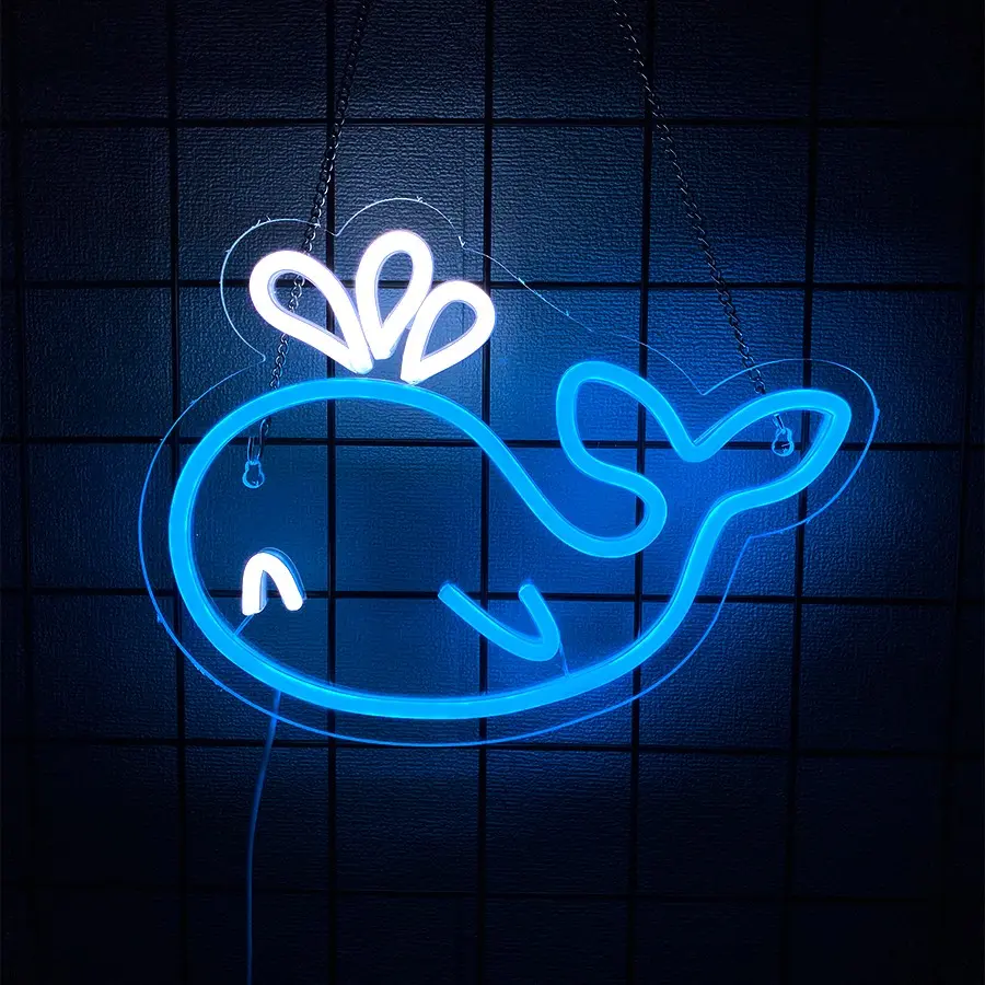 Dolphin Neon Sign,  Dolphin Neon Light USB Powered Night Light for Kids, Living Room, Office, Bar, Restaurant, Christmas, Festival, Party