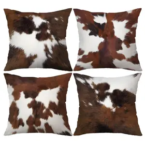 Cowhide Texture  Pillowcase Cushions Cover Cushions Home Decoration Pillows For Sofa