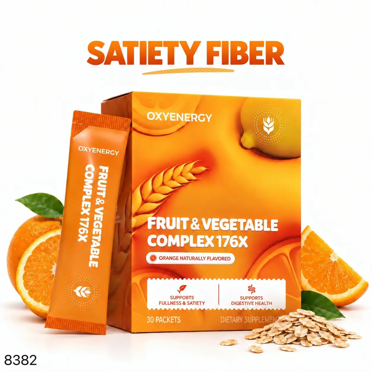 Daily Fiber Drink for Fullness & Craving Control, Orange Naturally Flavored Dietary Supplement, 30 Packets, Supports Digestive Health & Boosts Good Bacteria,travel essentials
