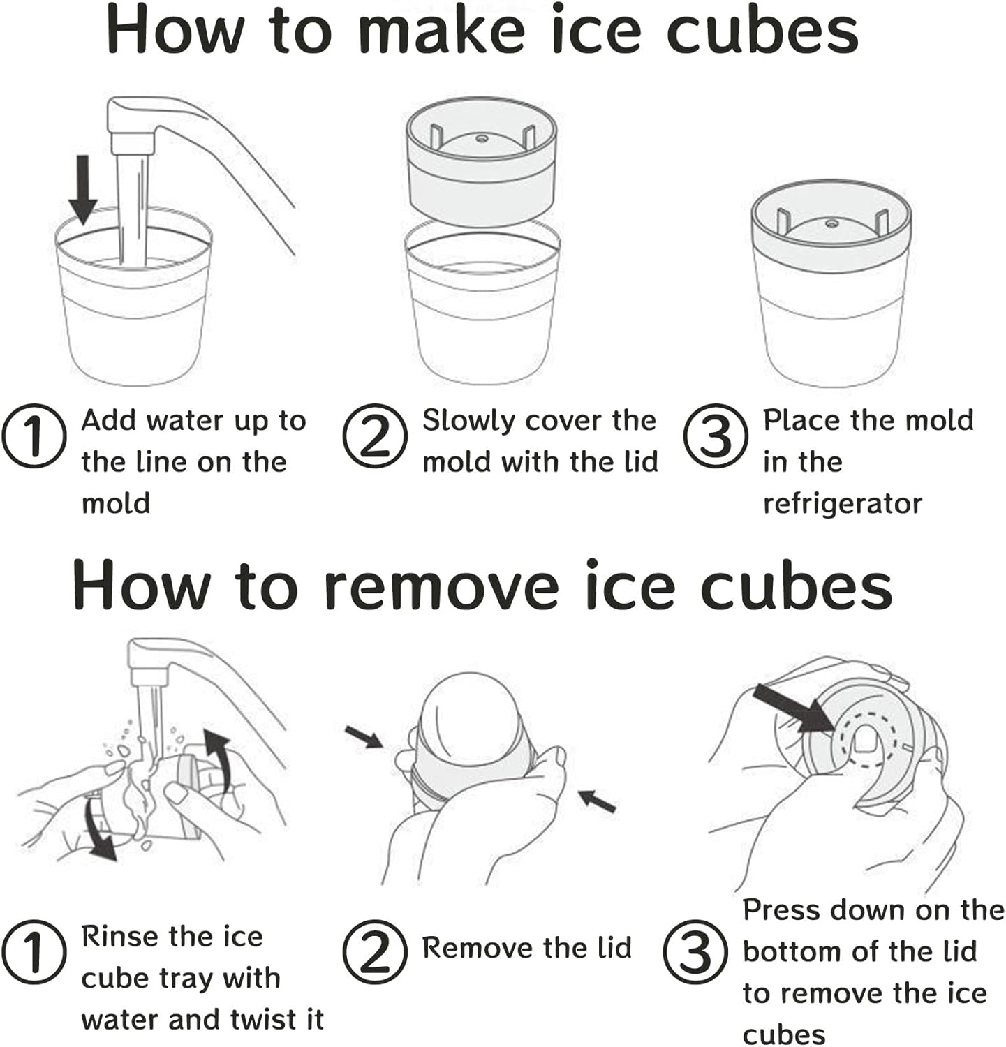 Ice Ball Molds, Set of 3, Slow-Melting Stackable Ice Cube Maker, 2.5 Inch big Ice Spheres for Whiskey Cocktails Juice Beverages Bourbon