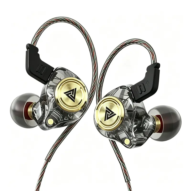 QKZ AK3 Durable Wired In-Ear Earbuds with 3.5mm Plug, HiFi Subwoofer Heavy Bass, Noise Cancelling, Stereo Audio, Call Mic - Ideal Boyfriend Gift