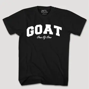 ZCL Goat Tee White Logo Menswear Top Black T-Shirt for Men
