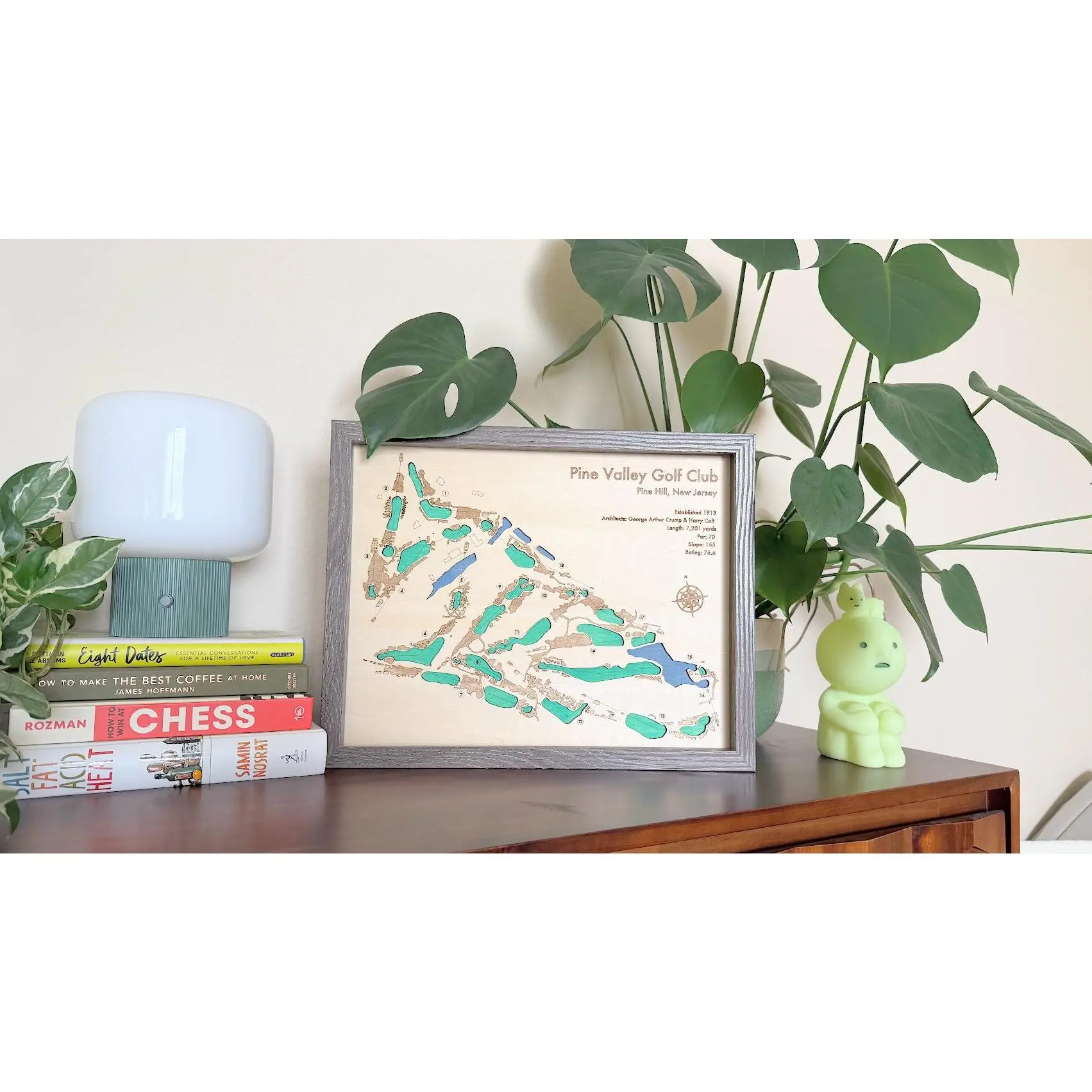 Pine Valley Golf Club | 3D Layered Wood Course Map