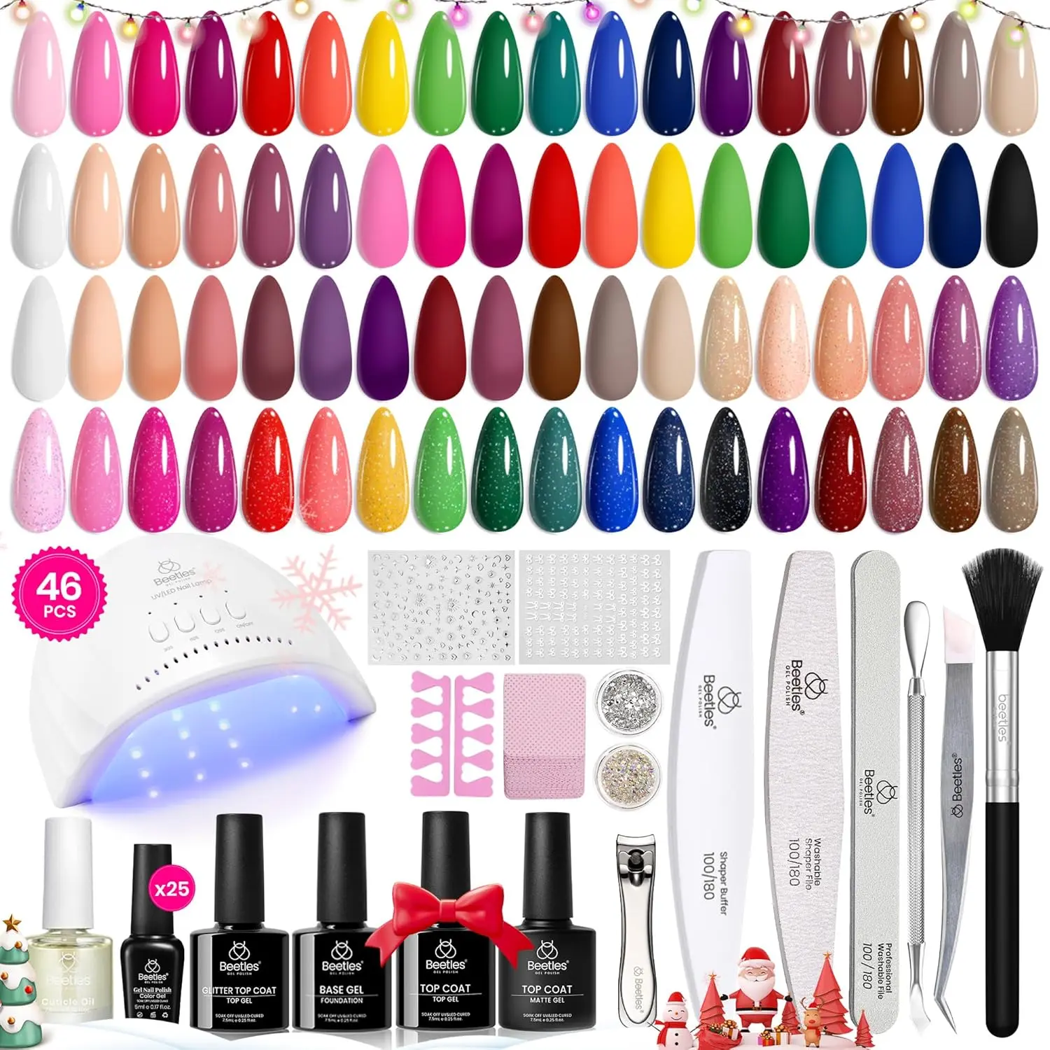 46 PCS 25 Colors Chic Outfits Gel Nail Polish Kit