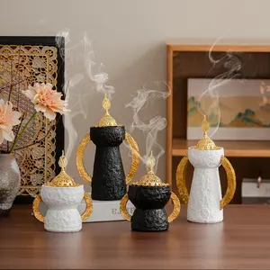 Elegant Resin Incense Burner, Ramadan Decorative Craft, Creative Design for Desktop & Living Room, Perfect Gift for Festivals, Fragrance Incense