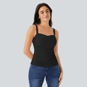 Halara Ruched Backless Casual Tank Top