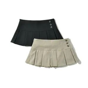 Y2K Low Waist Pleated Mini Skirt