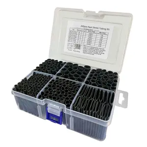 Heat Shrink Tubing Kit - 3:1 Ratio Adhesive Lined, Marine Grade Shrink Wrap Industrial Heat-Shrink Tubing - 240 PCS