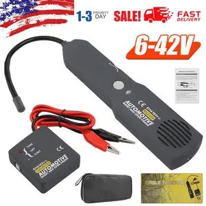 Mechanic Essential Automotive Circuit Tester 6-42V DC, Wire Tracer with Coiled Steel Flexible Probe, Short Open Circuit Finder Break Locator Diagnostic Tool, Universal Electrical Wiring Repair Kit for Car Truck RV Boat Motorcycle ATV UTV
