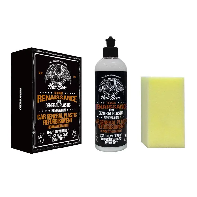 Car Plastic Restorer Coating, 180-Day Long Lasting Black Trim Reviver for Exterior Plastic Parts, Glossy Finish & Protective Layer