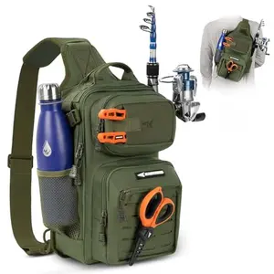 Tactical Fishing Backpack, Fishing Sling Bag, Multi-functional Fishing Gear Bag, Gifts For Fishing Lovers