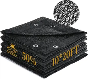 50% Shade Cloth for Garden, 10 x 20 FT Sun Shade Mesh Tarp with Reinforced Grommets, Durable HDPE Material Outdoor Shade Cloth for , Greenhouse, Pergola and Backyard Patio Sunshade
