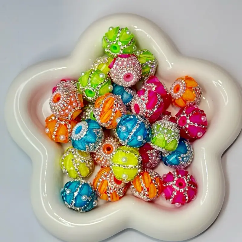 Fancy bead mix for crafting - a variety of sparkling beads that will enhance your projects. You get 10 pieces in each bag.