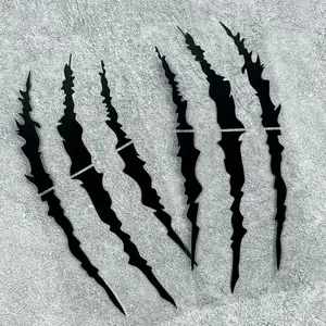 Monster Claw Pattern Car Sticker, 1 Pair Waterproof & Sunproof Car Decal, Personalized Fashion Modified Motorcycle Sticker, Truck Decals, Car Exterior Decoration Accessories