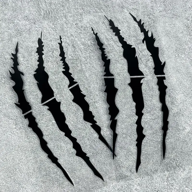 Monster Claw Pattern Car Sticker, 1 Pair Waterproof & Sunproof Car Decal, Motorcycle Sticker, Truck Decals, Decals For Vehicles, Universal Car Sticker, Car Exterior Decoration Accessories, Car Vehicle Decoration