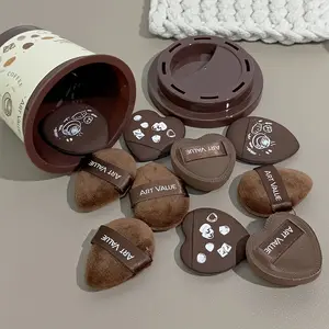 5PCS ART VALUE Coffee Cup-shaped Mini Makeup Sponges - Multi-Use Blending Puffs for Foundation, Concealer, Blush & Powder, Portable Face Sponge for Perfect Base, Beauty Sponge, Blender Sponge