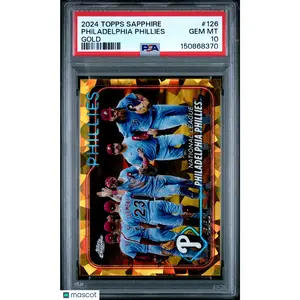 2024 Topps Chrome Sapphire Philadelphia Phillies Gold #126 PSA 10 /50