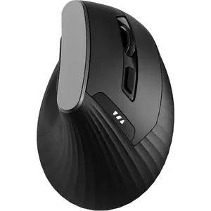 Wireless Ergonomic Mouse, Bluetooth Mice (BT4.0/5.0 and 2.4G) Rechargeable Vertical Mouse, 3 Multi-Device Connectivity for PC/Mac/Laptop/Computer, 4 DPI Quiet Clicks for Office, Home, Black