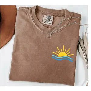 Comfort Colors Cute Summer T-Shirt, Beach Vacation Tee for Women, Trendy Graphic Shirt, Aesthetic Girl Gift Idea