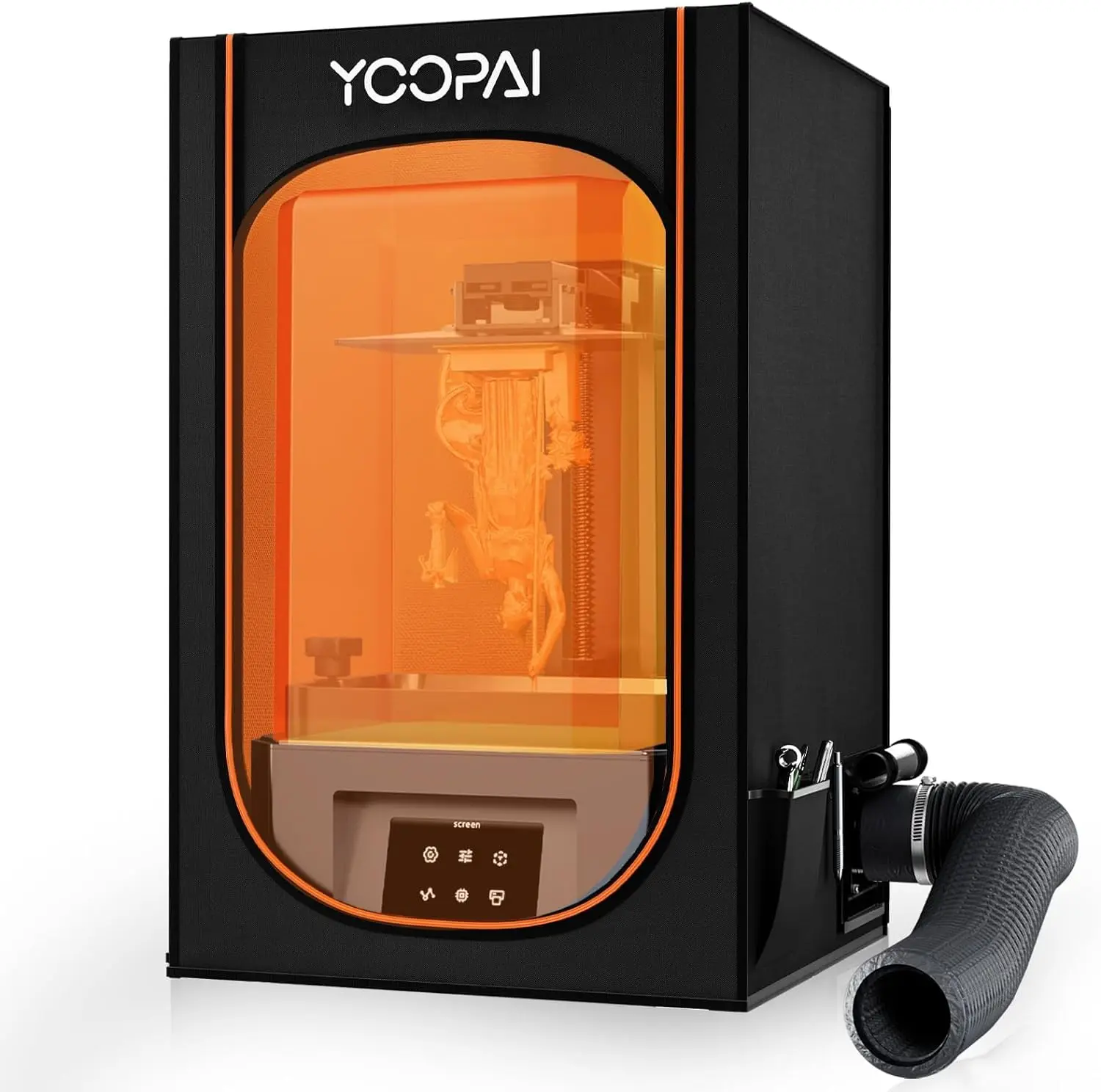 Yoopai Resin 3D Printer Enclosure with Ventilation & Fan Fume Extraction Kit, 28×18×17in, Eliminate Odors, Isolate Noise, Dustproof, Easy Access & Efficient Workflow for Creality Anycubic Elegoo LCD UV Resin Printers, Safe & Clean Printing Environment
