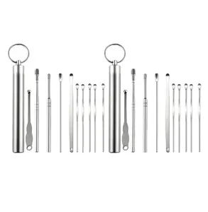 Complete Earwax Removal Kit | 10-Piece Stainless Steel Set for Safe & Thorough Ear Cleaning | Stainless Steel Ear Cleaning Kit | All-in-One Tool Set: Digging, Scooping, and Brushing Functions Combined