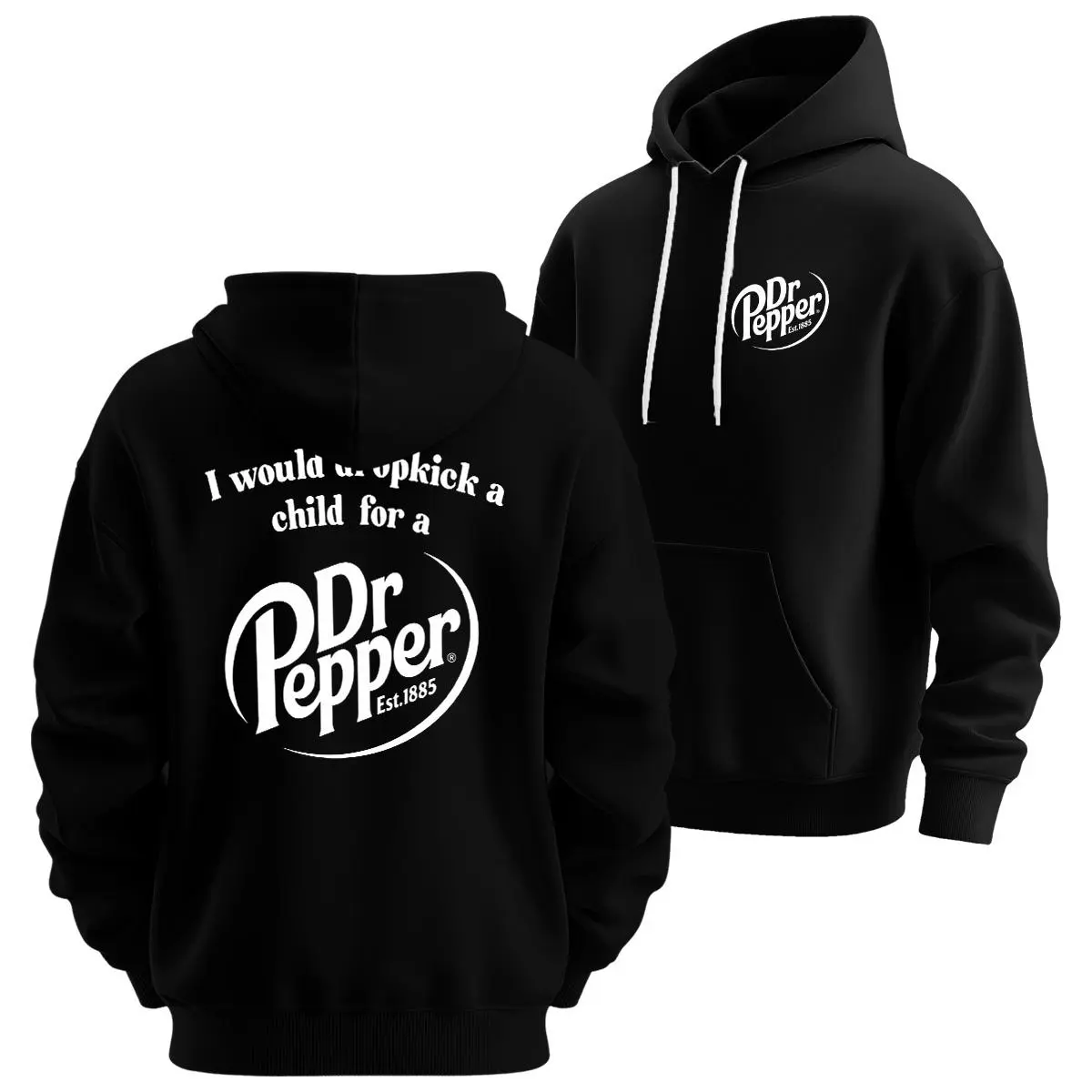 Women's Cotton Pullover Hoodie - Classic Seamless Apparel, Soft Round Neck, 2-Side Dr. Pepper Soda Graphic, Unisex Casual Streetwear Sweatshirt, Father's Day Gift T1226 (Women's Clothes)