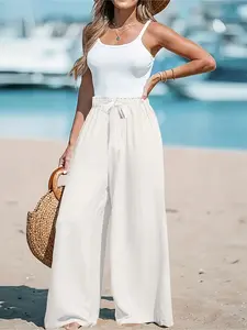 New Four Seasons Universal Comfort Women's Long Pants, Casual Loose Wide Leg Pants, Ladies Fashionable Trousers, All-Season Wear