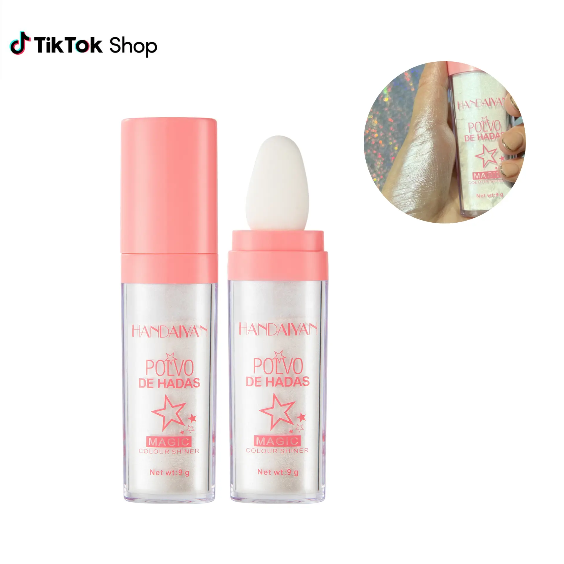 All-Over Shimmer Highlighter for a Sparkling Glow on Face, Body & Hair - Lightweight & Breathable Powder, Easy Spread Beauty Products for Parties, Portable, Beach Parties, Compact & Portable, Brightening