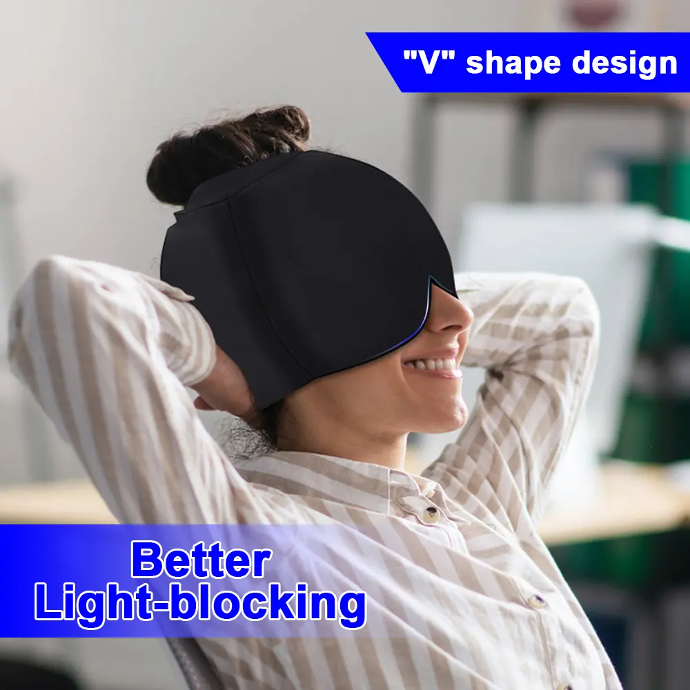 【360° Full Coverage】Overhead Gel Hot & Cold ️ Cap – Precise Cooling/Hot Compress | Migraine/insomnia savior The whole head wrap does not fall off，Flawless Edges, Perfect Ponytail. Finally!