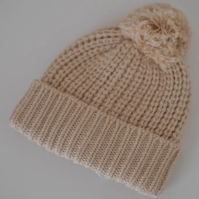 Zoa Chunky Knit Beanie - Oat