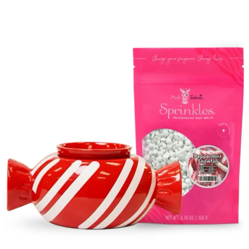 Peppermint Candy Design 2-Piece Home Fragrance Accessory