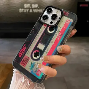 Unique Cassette Tape Creative Anti-Fall Phone Case for Samsung Galaxy S26 S25 S24 S23 S22 S21 S20 Note20 FE Ultra Edge Plus 4G 5G, Smartphone Cellphone Handheld Devices Accessories