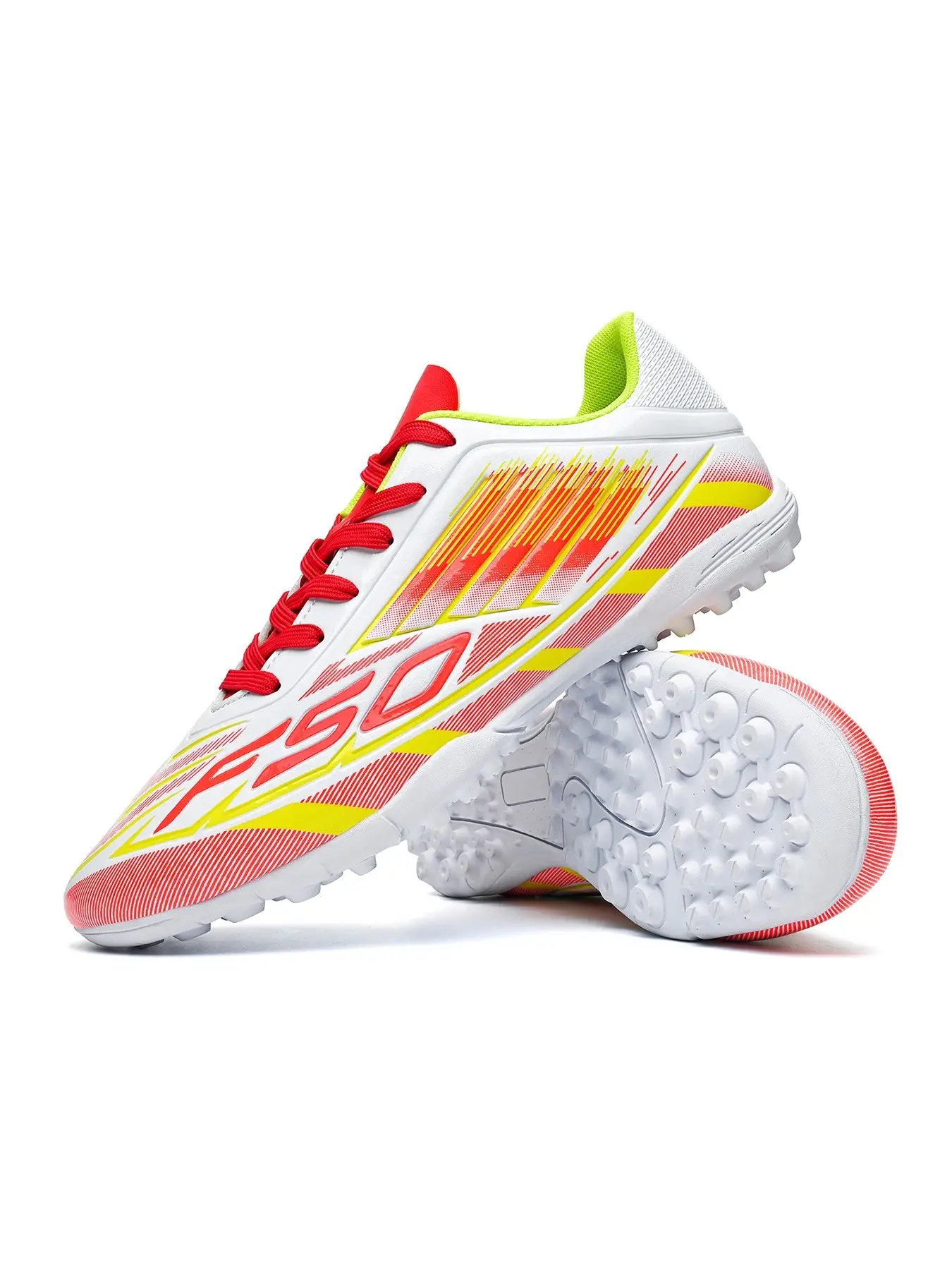 Men's High-Top Artificial Grass Football Shoes, Soccer Shoes, Turf Shoes, Football Cleats, Sport Boots, Lightweight Breathable TF Nails, Anti-Slip Durable Rubber Sole, Sports Enthusiasts' Choice
