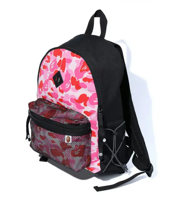 Bape ABC Bungee Cord Backpack ABC Pink Camo