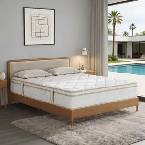 Queen Size Mattress 12 Inch Hybrid Mattress in a Box with Individually Pocketed Springs, Medium Firm Coil and Cooling Gel Memory Foam for Pressure Relief, Motion Isolation for Back and Side Sleepers, Bed in a Box