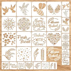 Bread Stencils for Sourdough Artisan Baking Template for Cake, Pie, or Cookie Decorating