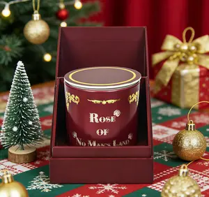 EDGAR Rose of No Man's Land Aromatherapy Candle with Patchouli Citrus Musk & Rose Notes Soy Wax Scented Luxury Gift for HomeHer melt valentines holiday