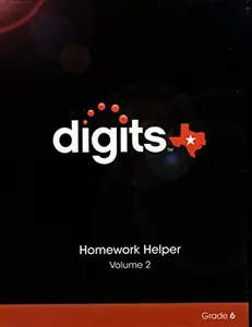 USED-Digits Texas Homework Helper, Grade 6, Volume 2 by Pearson Prentice Hall (Hardcover)