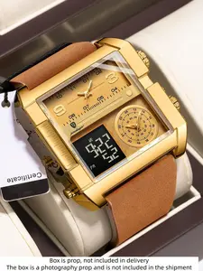 Luxury Men's Watch Poedagar, Modern Fashionable Wristwatch, Fashionable Watches, Analog Display, Luminous Dial, Date & Week Indicator, Silver Leather Strap, Casual Style Gift