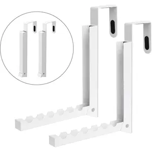 Over The Door Hanger Hooks for Clothes, Over The Door Clothes Drying Rack for Laundry, Heavy Duty Metal Foldable Portable Clothing  Rack (2 Pack)