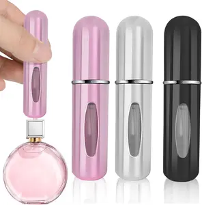 Refillable Perfume Atomizer Bottle, 3Pcs Portable 5ml Mini Refillable Perfume Spray Scent Pump Case Perfume Dispenser Pump Transfer Tool for Travel