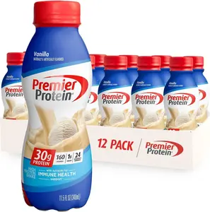 Shake, Vanilla, 30g Protein, 1g Sugar, 24 Vitamins & Minerals, Nutrients to Support Immune Health 11.5 fl oz, 12 Pack