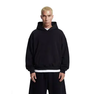 Z25 Cropped Hoodie, Midnight Black — 530GSM Organic Brushed Jersey Fleece-back