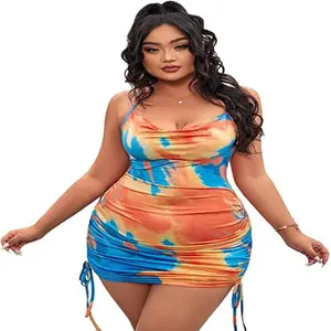 Orange & Blue Cocktail Dress