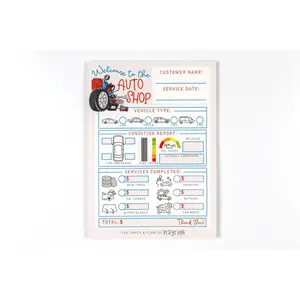 Auto Shop Playtime Pad️s for Pretend Play 5"x7" Notepad with 50 Sheets for Kids' Imagination Made in the USA